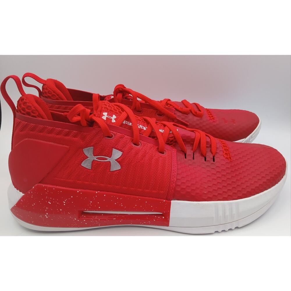 Under Armour Drive 4 Low Sneakers. Red And White. Size 14.